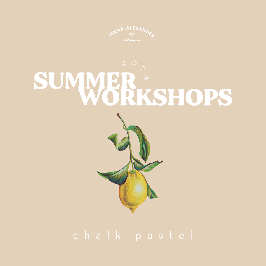 Lemon Botanical Chalk Pastel Workshop