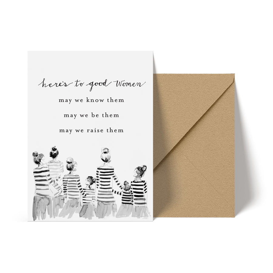 Here's to Good Women Note Card