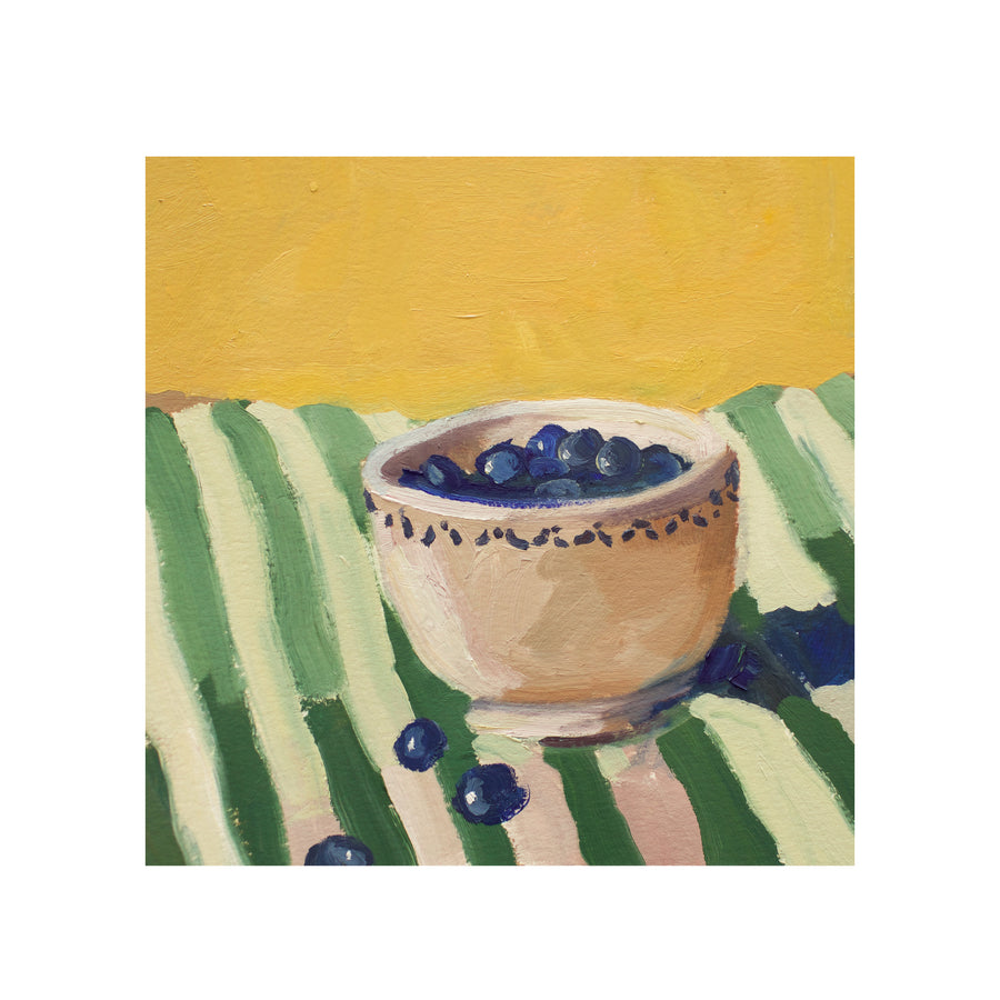Bowl of Blueberries 8 x 8 inches