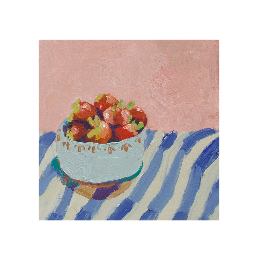 Bowl of Strawberries 7 x 7 inches