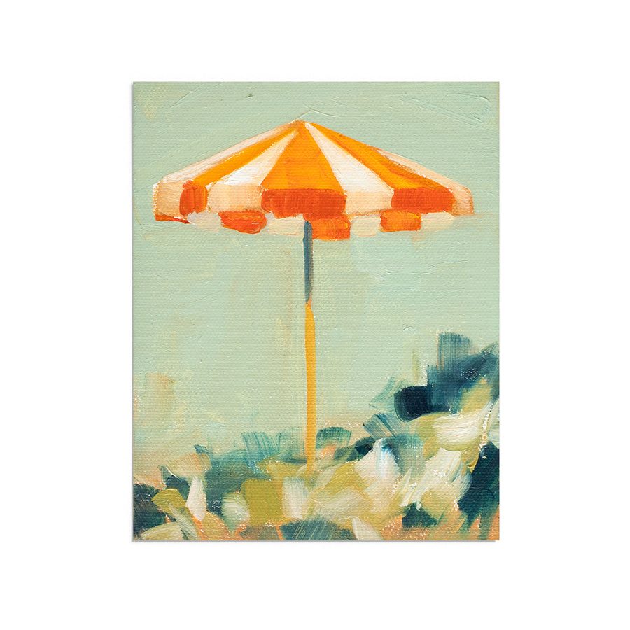Orange and White Umbrella