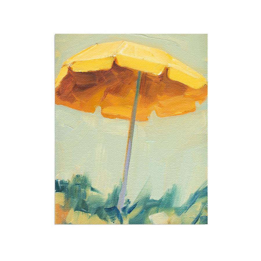 Yellow Scalloped Umbrella