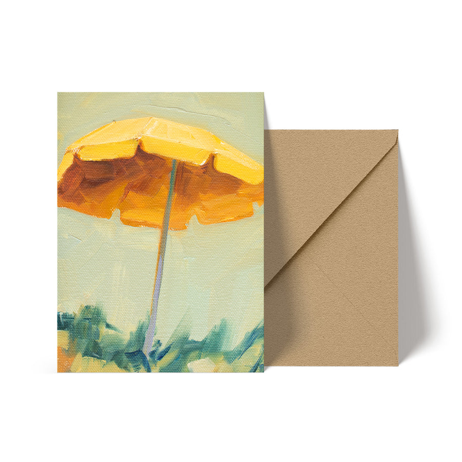 Yellow Umbrella Note Card