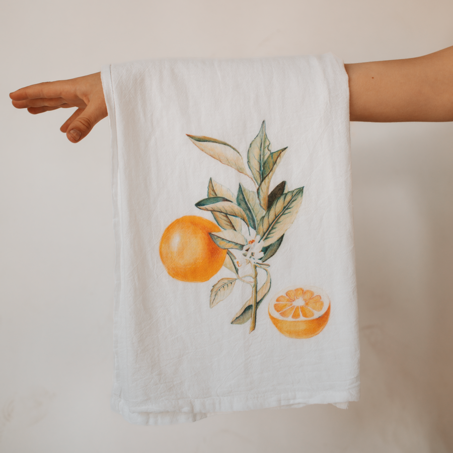 Pencil + Citrus Tea Towel