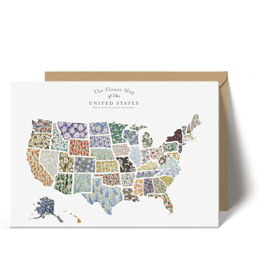 Flower Map Note Cards