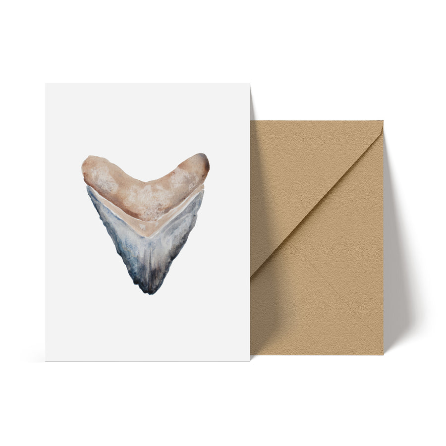 Shark Tooth Navy Note Card