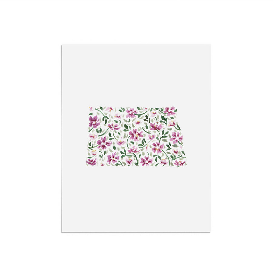 North Dakota State Flower Print